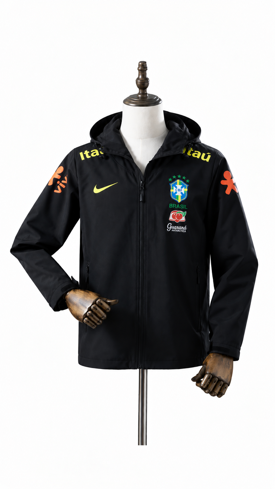 2526 Brazilian Black Hooded Jacket